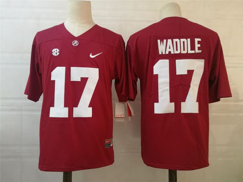 Men Alabama Crimson Tide #17 Waddle Red Nike 2025 NCAA Jersey